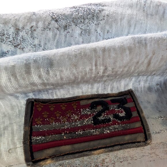 Boho-Chic French Linen Tie Dye Tunic, Sunday, sz XXL, Starry Blue Color - Picture 7 of 12